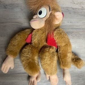 Vintage‎ 1990s Mattel Disney Aladdin Abu Monkey 10" Plush Stuffed Animal Toy